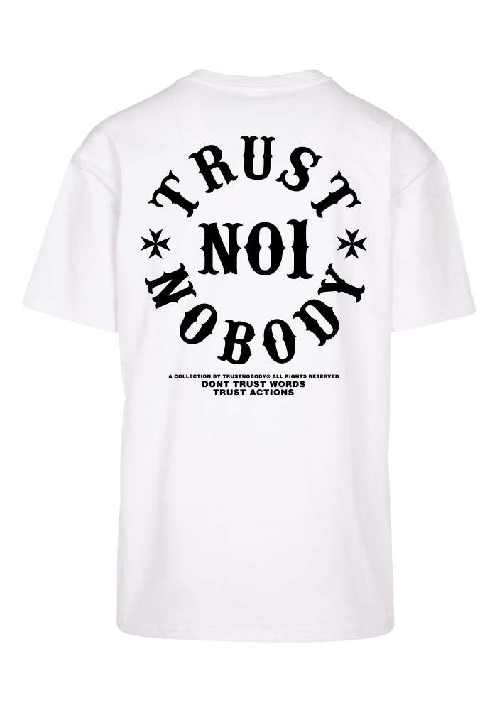 TRUST NOBODY® - Heavy Oversize Tee [white/black]