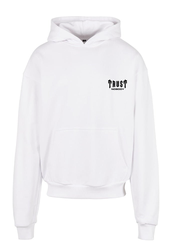 TRUST NOBODY® - Oversized Basic Hoody [white/black]