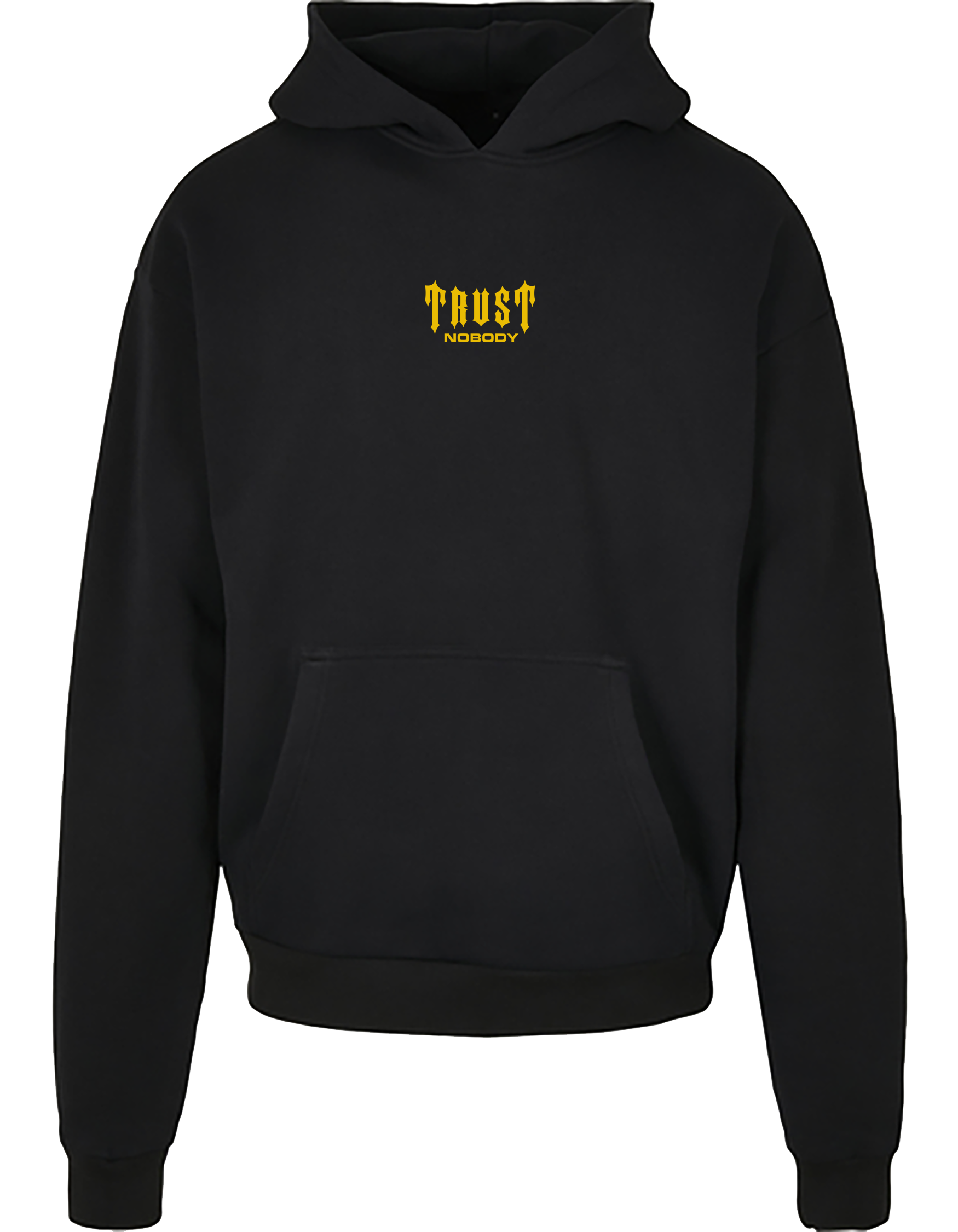 TRUST NOBODY® - GYM - Oversized Basic Hoody [black/yellow]