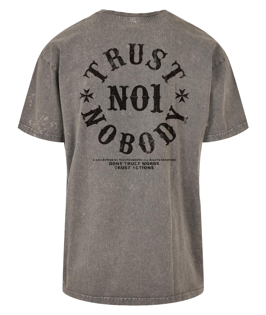 TRUST NOBODY® - Thrash Look - Oversized Washed Tee [asphalt/black]
