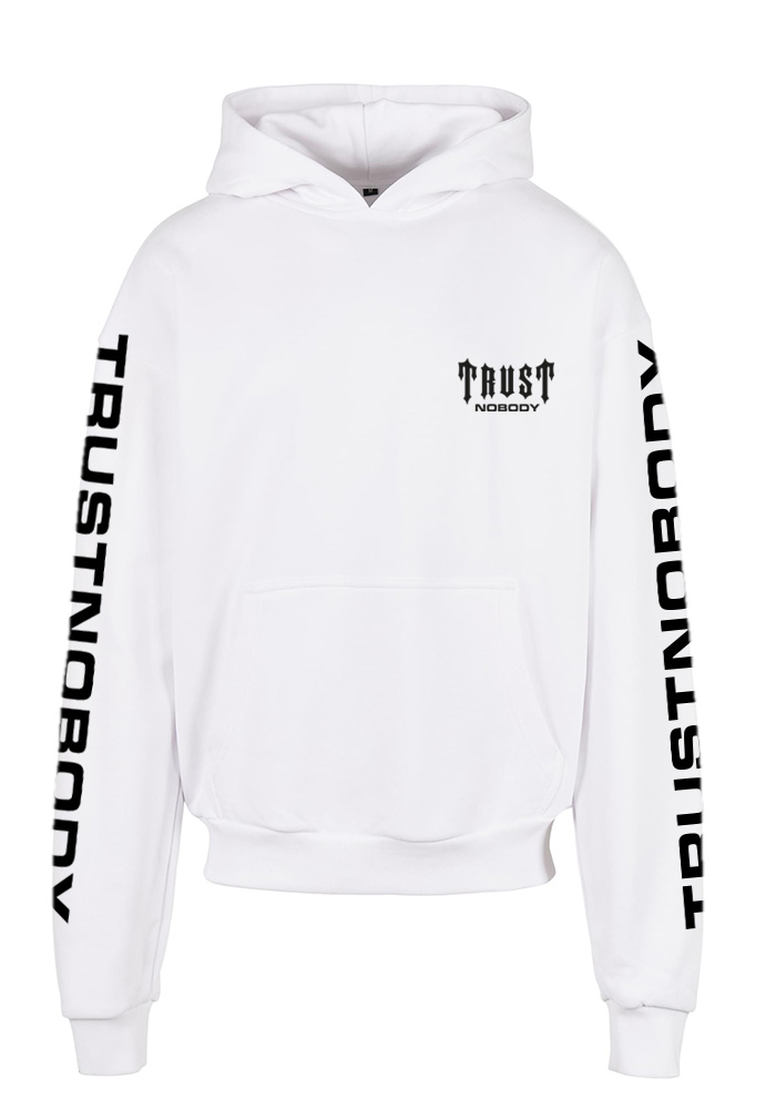 TRUST NOBODY® -Basic - Oversized Hoody - Sleeve Print [white/black]