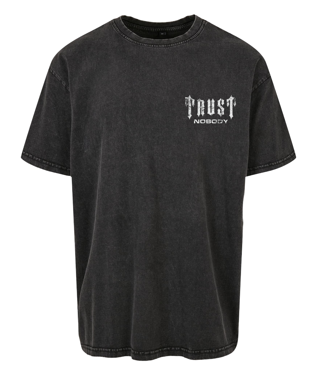 TRUST NOBODY® - Thrash Look - Oversized Washed Tee [black/white]
