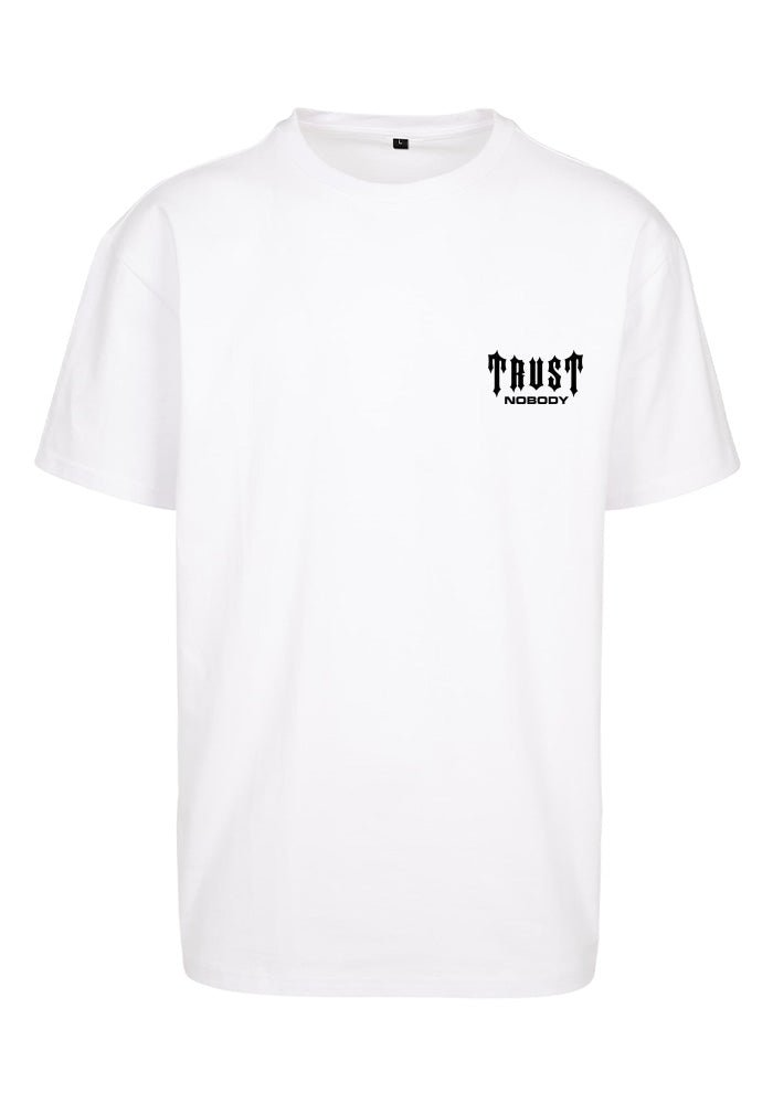 TRUST NOBODY® - Heavy Oversize Tee [white/black]