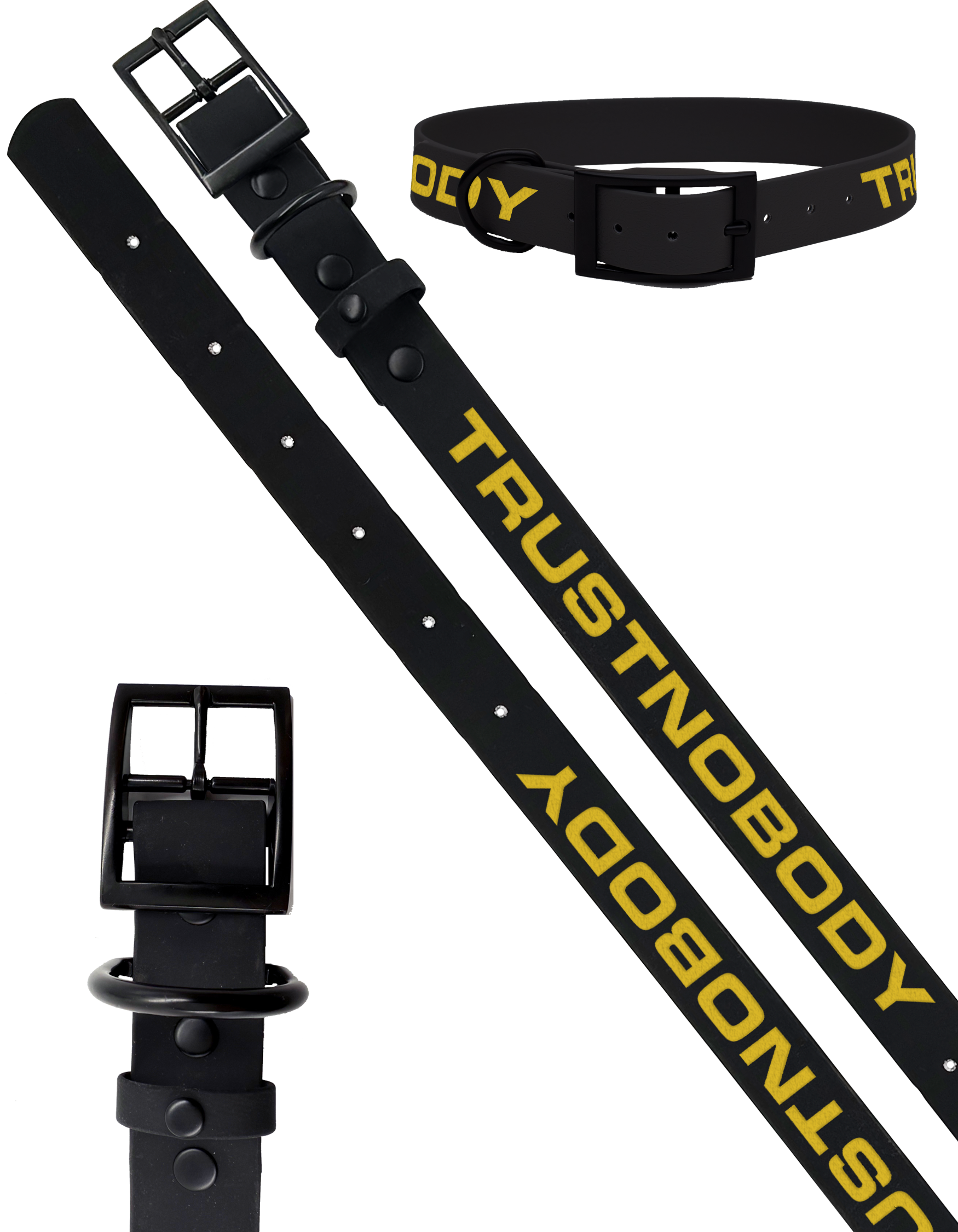 TRUST NOBODY® - Hundehalsband BioThane [yellow]