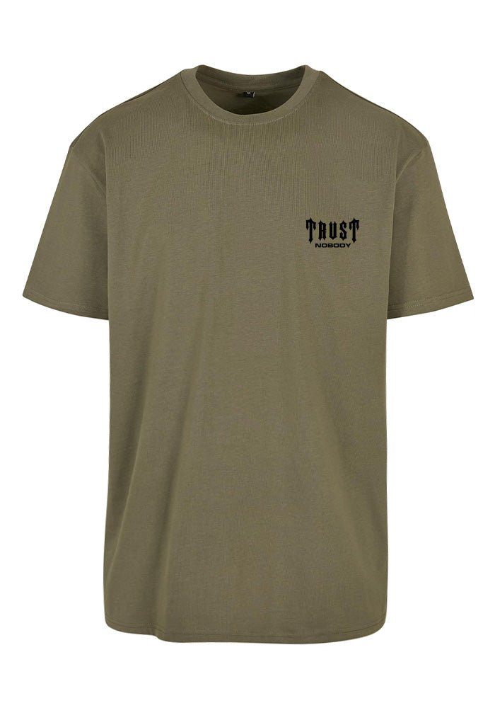 TRUST NOBODY® - Heavy Oversize Tee [olive/black]