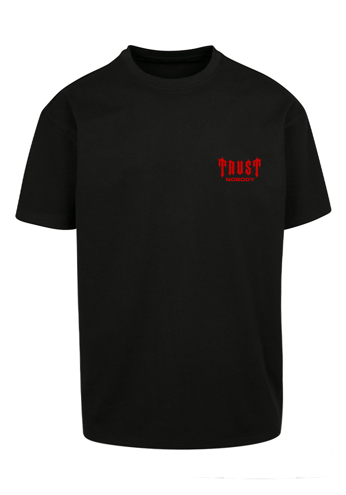 TRUST NOBODY® - 100% Echt Heavy Oversize Tee [black/red]