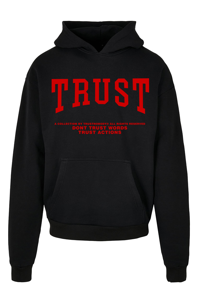 TRUST NOBODY® - TRUST Oversized Basic Hoody [black/red]