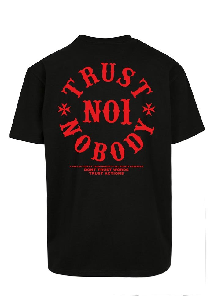 TRUST NOBODY® - Heavy Oversize Tee [black/red]