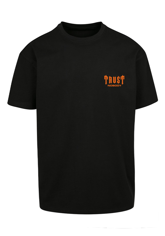 TRUST NOBODY® - 100% Echt Heavy Oversize Tee [black/orange]
