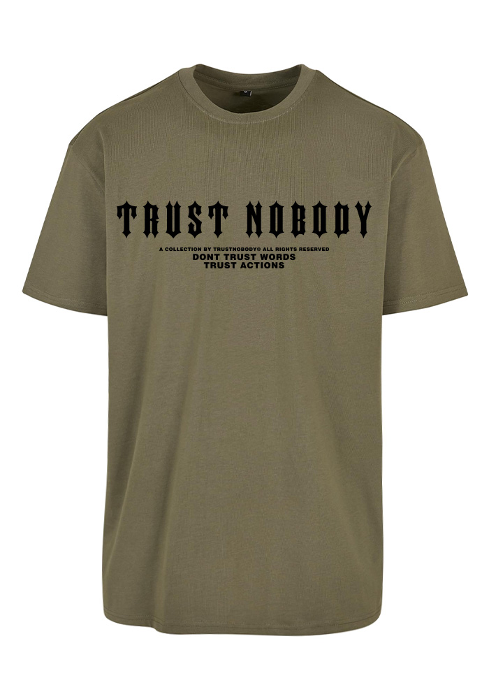 TRUST NOBODY® - TRUST ACTIONS Heavy Oversize Tee [olive/black]