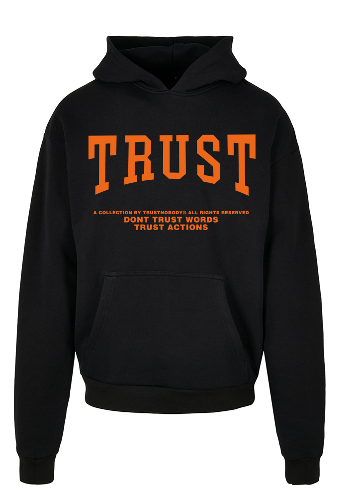 TRUST NOBODY® - TRUST Oversized Basic Hoody [black/orange]