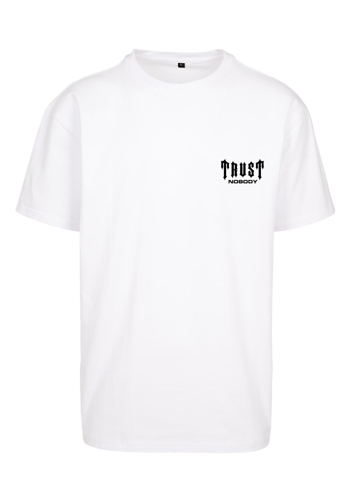 TRUST NOBODY® - 100% Echt Heavy Oversize Tee [white/black]