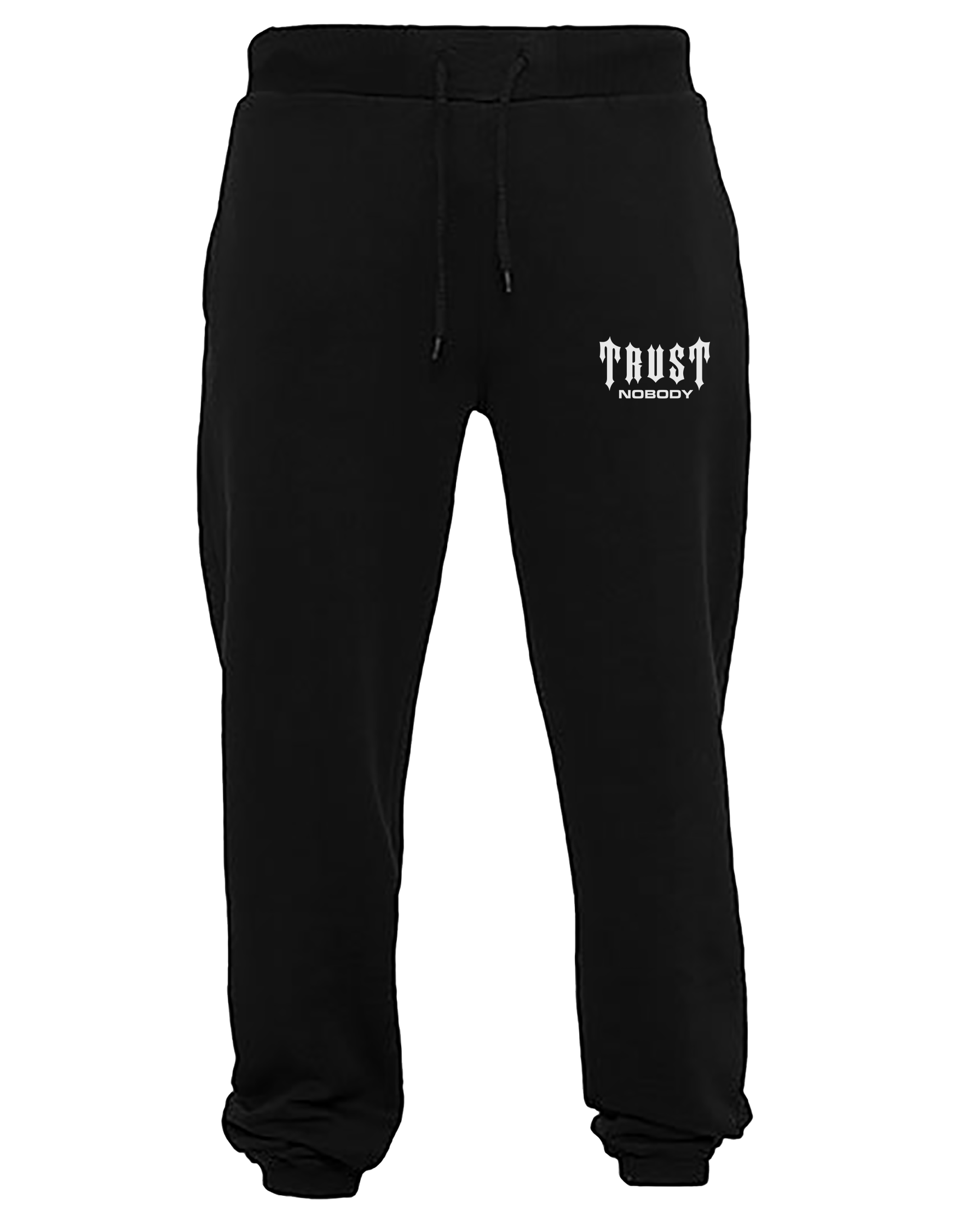 TRUST NOBODY® - GYM - Regular Basic Pants [black/white]