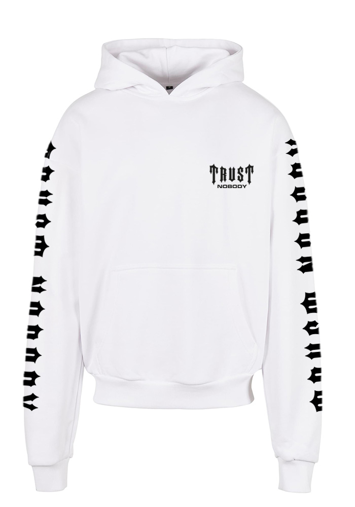 TRUST NOBODY® -Classic - Oversized Hoody - Sleeve Print [white/black]