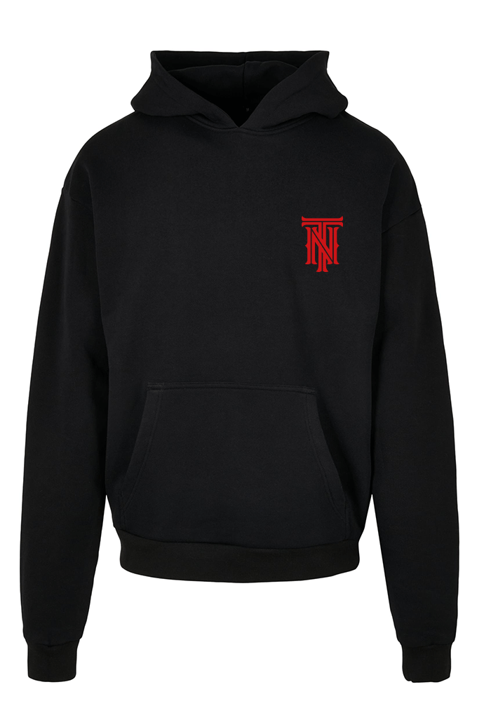 TRUST NOBODY® - TN Oversized Basic Hoody [black/red]