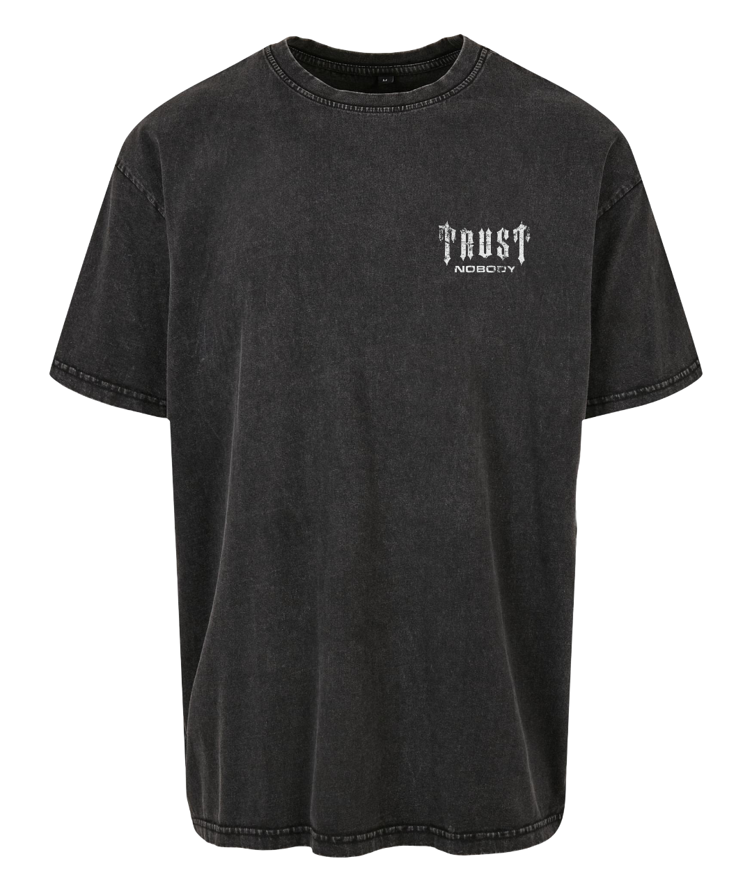 TRUST NOBODY® - Thrash Look - Oversized Washed Tee [black/white]