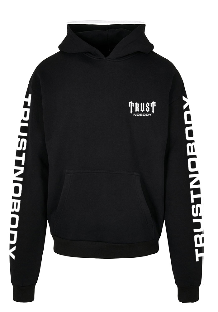 TRUST NOBODY® - Basic - Oversized Hoody - Sleeve Print [black/white]