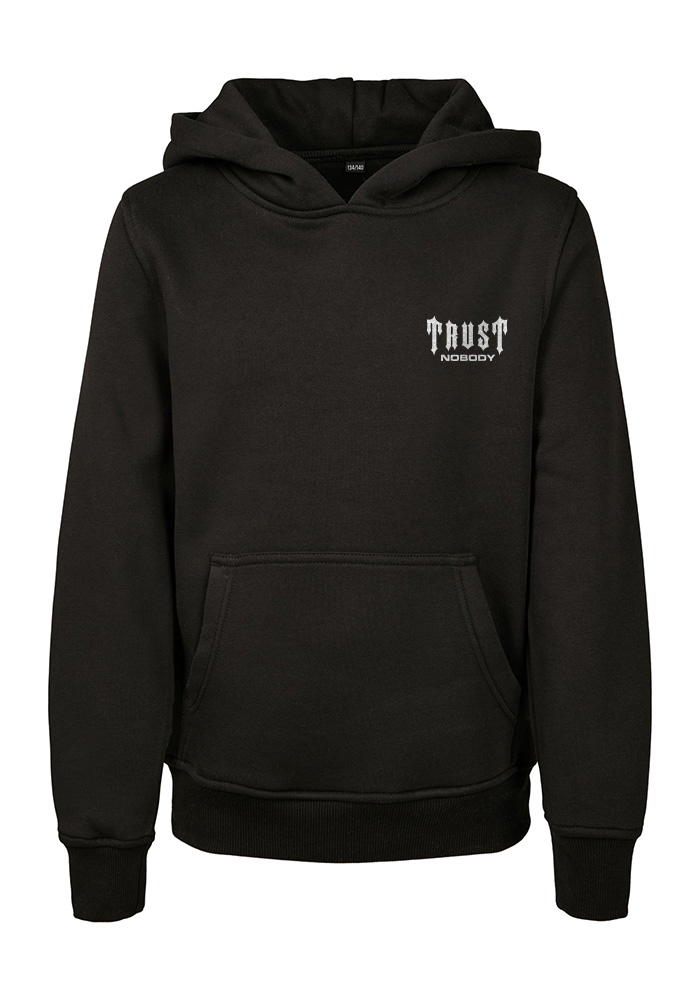 TRUST NOBODY® - Kids Basic Hoody [black/white]