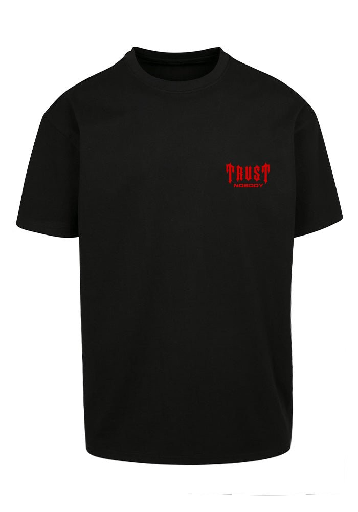 TRUST NOBODY® - Heavy Oversize Tee [black/red]
